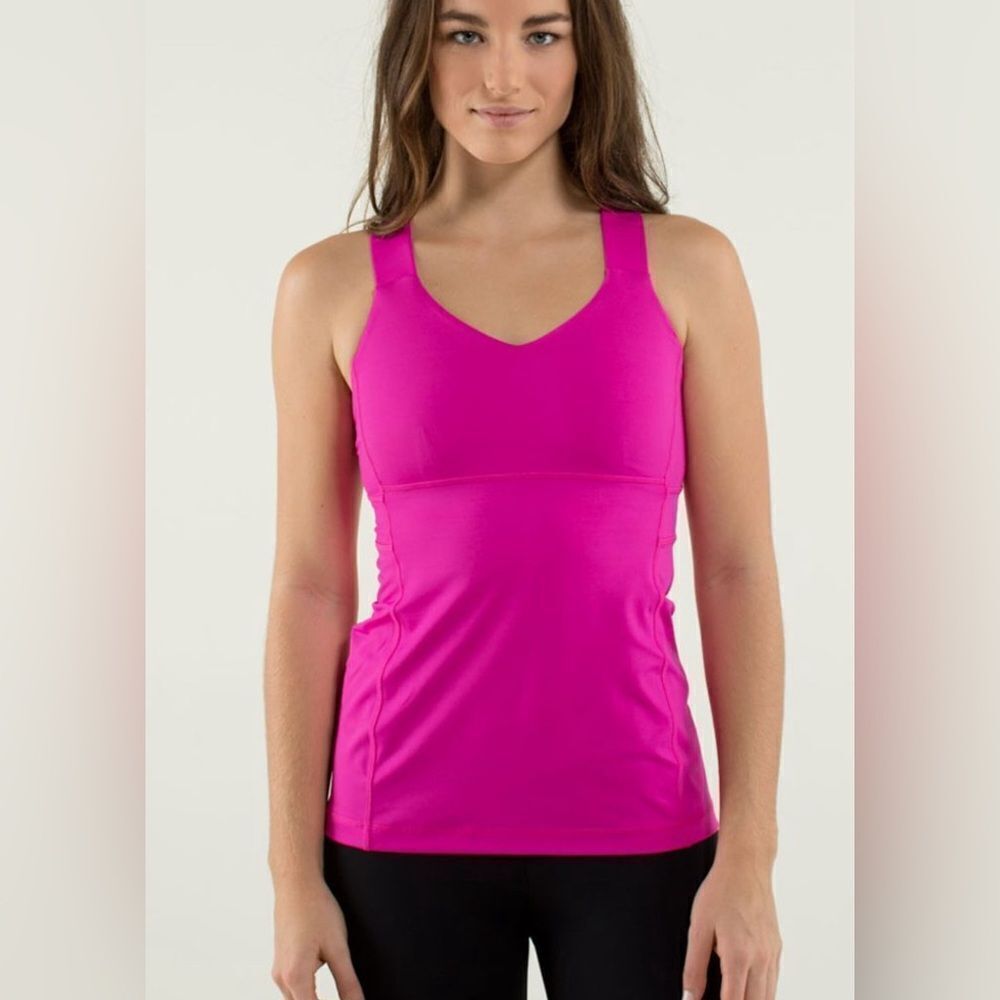 Lululemon Push Ur Limits Tank Bright Pink 8